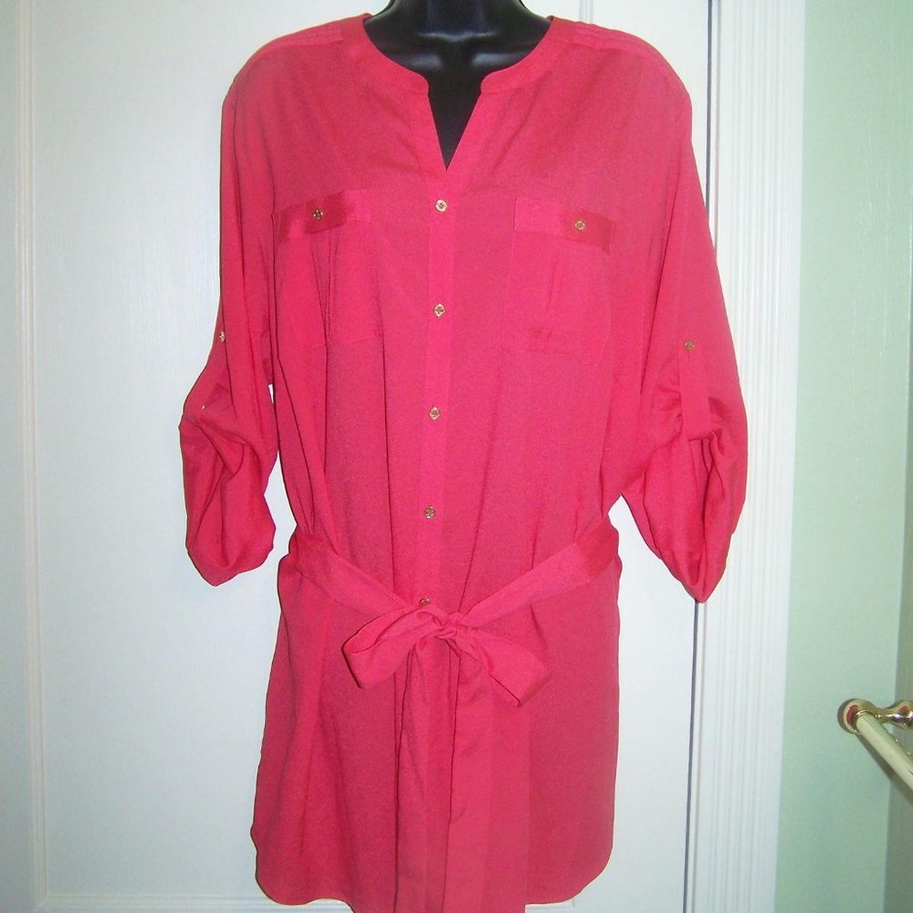 Calvin Klein Plus Blouse Tunic 1X